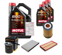 DENCKERMANN Controllo Set 8L MOTUL 8100 X-CLEAN 0W-30 Per Mercedes-Benz