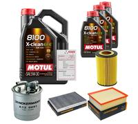DENCKERMANN Controllo Set 8L MOTUL 8100 X-CLEAN EFE 5W-30 Per Audi A4