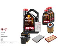 Denckermann Controllo Set 8L Motul 8100 x-Pulire 0W-30