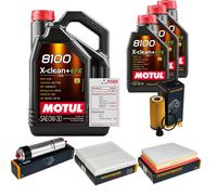 Denckermann Controllo Set 8L Motul 8100 x-Pulire 0W-30 per BMW 2 Attivi