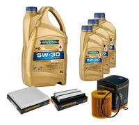 DENCKERMANN Controllo Set 8L RAVENOL FO 5W-30 per Mazda 6 Kombi 2.5 2.3