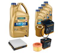 DENCKERMANN Controllo Set 9 L RAVENOL 5W-30 per Ford Ranger 3.2 TDCi 4x4 2.2