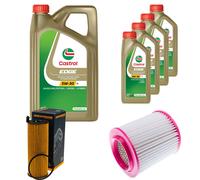 DENCKERMANN Controllo Set 9L CASTROL EDGE 5W-30 C3 Per Audi A8 3.0 TDI