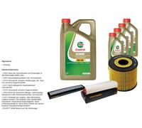 DENCKERMANN Controllo Set 9L CASTROL EDGE 5W-30 C3 Per BMW 3er Touring 330d