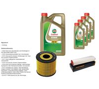 Denckermann Controllo Set 9L castrol edge 5W-30 C3 per BMW 5er Touring 530d