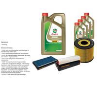DENCKERMANN Controllo Set 9L CASTROL EDGE 5W-30 C3 Per BMW X5 3.0d