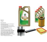 Denckermann Controllo Set 9L castrol edge 5W-30 C3 per Bwm 3er 320i