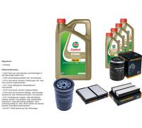 Denckermann Controllo Set 9L castrol edge 5W-30 C3 per Hyundai H-1 Traverl