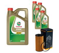 DENCKERMANN Controllo Set 9L CASTROL EDGE 5W-30 C3 Per Jeep Wrangler III 2.8