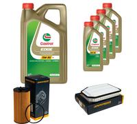 DENCKERMANN Controllo Set 9L CASTROL EDGE 5W-30 C3 Per Jeep Wrangler III 2.8