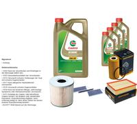 Denckermann Controllo Set 9L castrol edge 5W-30 C3 per Opel Movano B Furgone