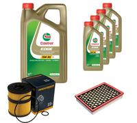DENCKERMANN Controllo Set 9L CASTROL EDGE 5W-30 C3 Per Opel Vectra C Caravan