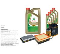 Denckermann Controllo Set 9L castrol edge 5W-30 C3 per Opel Vectra C Roulotte