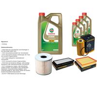 Denckermann Controllo Set 9L castrol edge 5W-30 C3 per Opel Vivaro Furgonato