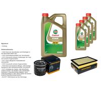 DENCKERMANN Controllo Set 9L CASTROL EDGE 5W-30 C3 Per Toyota Hilux VIII
