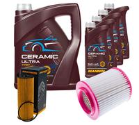 DENCKERMANN Controllo Set 9L MANNOL Ceramic 5W-40 Per Audi A8 3.0 TDI
