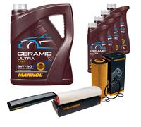 DENCKERMANN Controllo Set 9L MANNOL Ceramic 5W-40 Per BMW X3 3.0d 3er
