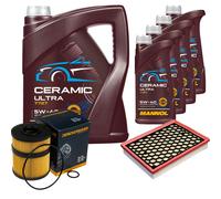 DENCKERMANN Controllo Set 9L MANNOL Ceramic 5W-40 Per Opel Vectra C Caravan