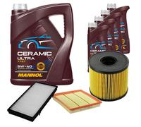 DENCKERMANN Controllo Set 9L MANNOL Ceramic 5W-40 Per Opel Vivaro Kasten 2.5