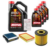DENCKERMANN Controllo Set 9L MOTUL 8100 X-CESS 5W-40 Per Volvo V70 II 2.4