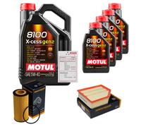 DENCKERMANN Controllo Set 9L MOTUL 8100 X-CESS 5W-40 Per Volvo V70 II 2.4 D5
