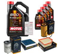 DENCKERMANN Controllo Set 9L MOTUL 8100 X-CESS 5W-40 Per Volvo V70 II 2.4 D5