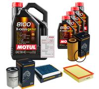 DENCKERMANN Controllo Set 9L MOTUL 8100 X-CESS 5W-40 Per Volvo V70 II 2.4 D5