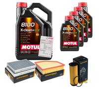 DENCKERMANN Controllo Set 9L MOTUL 8100 X-CLEAN 0W-30 Per BMW 5er Touring