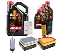 DENCKERMANN Controllo Set 9L MOTUL 8100 X-CLEAN 0W-30 Per BMW X5 XDRIVE40I 6