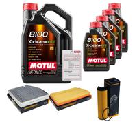 DENCKERMANN Controllo Set 9L MOTUL 8100 X-CLEAN 0W-30 Per Mercedes-Benz