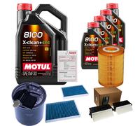 DENCKERMANN Controllo Set 9L MOTUL 8100 X-CLEAN 0W-30 Per Mercedes-Benz