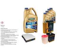 DENCKERMANN Controllo Set 9L RAVENOL 0W-20 per Audi A6 Avant 3.0 TDI quattro