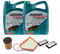 DENCKERMANN Controllo Set ADDINOL GIGA LIGHT 5W-30 10L Per BMW X5 4.8I XDRIVE