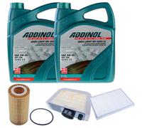 DENCKERMANN Controllo Set ADDINOL GIGA LIGHT 5W-30 10L Per VW Touareg 3.0