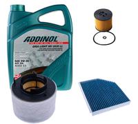 DENCKERMANN Controllo Set ADDINOL GIGA LIGHT 5W-30 5L Per Audi A4 Avant 2.0