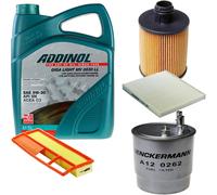 DENCKERMANN Controllo Set ADDINOL GIGA LIGHT 5W-30 5L Per Fiat Panda 1.3 D