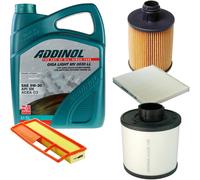 DENCKERMANN Controllo Set ADDINOL GIGA LIGHT 5W-30 5L Per Fiat Panda 1.3 D
