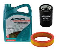 DENCKERMANN Controllo Set ADDINOL GIGA LIGHT 5W-30 5L Per Fiat Punto 1.2 60