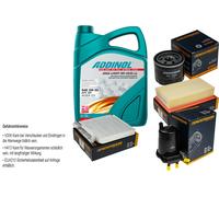 DENCKERMANN Controllo Set ADDINOL GIGA LIGHT 5W-30 5L Per Nissan Note 1.5
