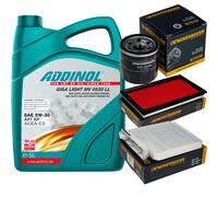 DENCKERMANN Controllo Set ADDINOL GIGA LIGHT 5W-30 5L Per Nissan Note 1.6