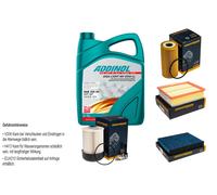 DENCKERMANN Controllo Set ADDINOL GIGA LIGHT 5W-30 5L Per Opel Vivaro Combi