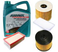 DENCKERMANN Controllo Set ADDINOL GIGA LIGHT 5W-30 5L Per Peugeot 407 SW 2.0