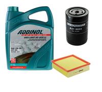 DENCKERMANN Controllo Set ADDINOL GIGA LIGHT 5W-30 5L Per VW Polo Kasten 1.4