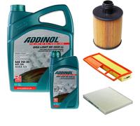 DENCKERMANN Controllo Set ADDINOL GIGA LIGHT 5W-30 6L Per Fiat Panda 1.3 D