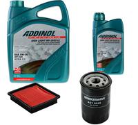 DENCKERMANN Controllo Set ADDINOL GIGA LIGHT 5W-30 6L Per Nissan Note 1.4