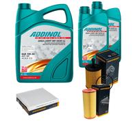 DENCKERMANN Controllo Set ADDINOL GIGA LIGHT 5W-30 7L Per Audi A2 1.4 TDI