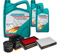 DENCKERMANN Controllo Set ADDINOL GIGA LIGHT 5W-30 7L Per Nissan Qashqai +2