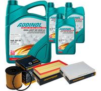 DENCKERMANN Controllo Set ADDINOL GIGA LIGHT 5W-30 8L Per Peugeot 407 SW 2.0