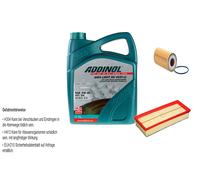 Denckermann Controllo Set Addinol Giga Luce 5W-30 5L per Audi A4 Avant 1.8
