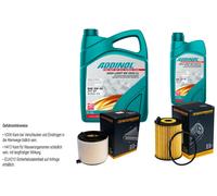 Denckermann Controllo Set Addinol Giga Luce 5W-30 6L per Audi A4 Avant 35